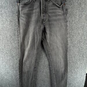 Levi’s 501s Student Women Jeans Charcoal Wash Button Fly Classic ACTL 26X31